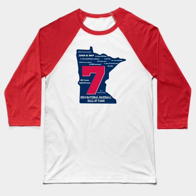 Joe Mauer Minnesota Twins Hall Of Fame Baseball T-Shirt by SiebergGiftsLLC